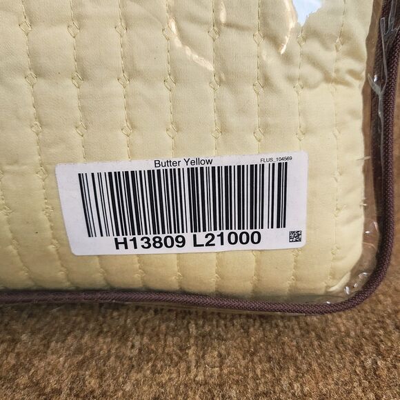 NIP QVC Northern Nights Coverlet Set 100% Cotton Queen Yellow Quilted 2 Shams - Picture 6 of 7